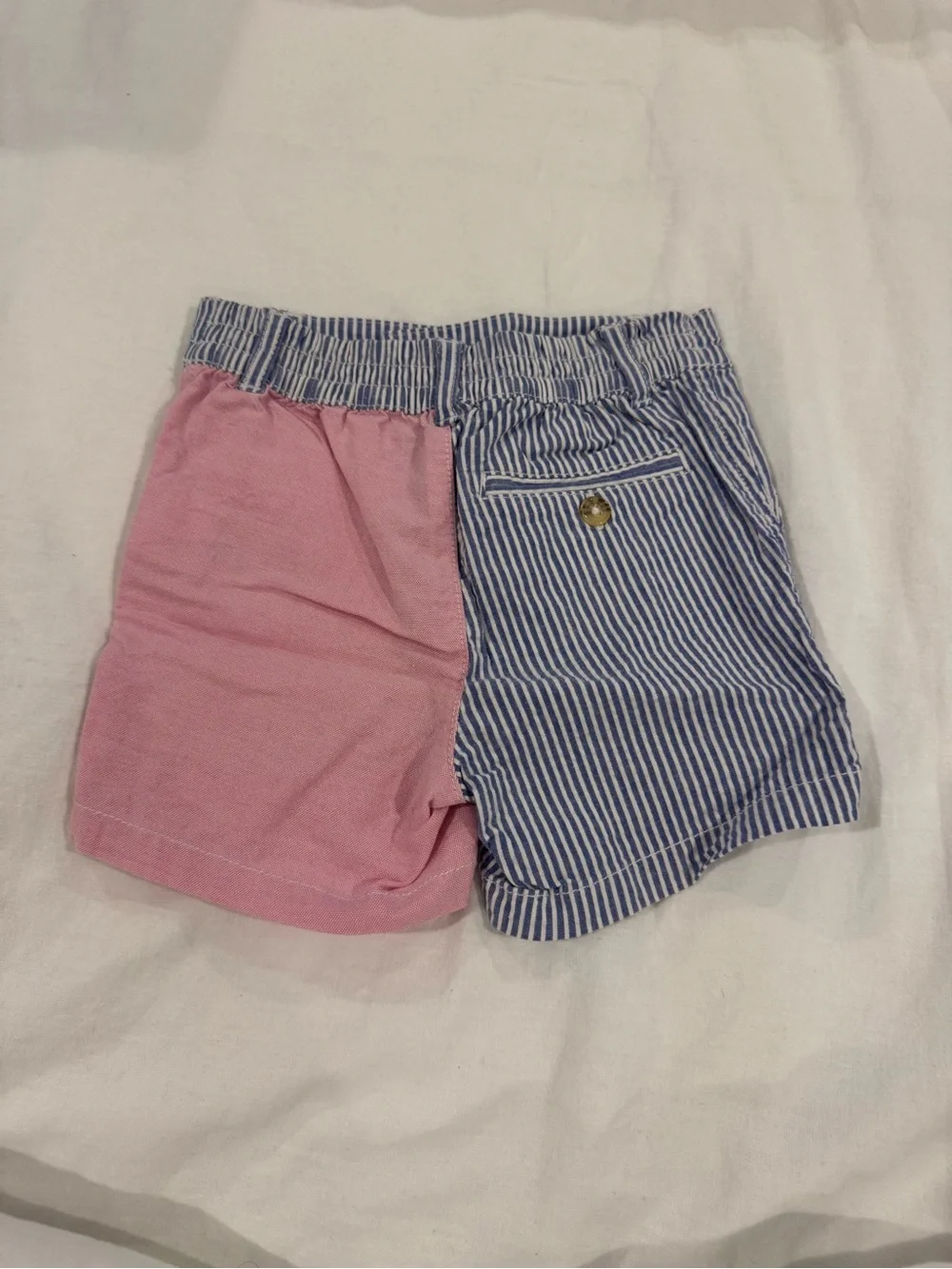 Ralph Lauren Pink and Blue Striped Jean Shorts